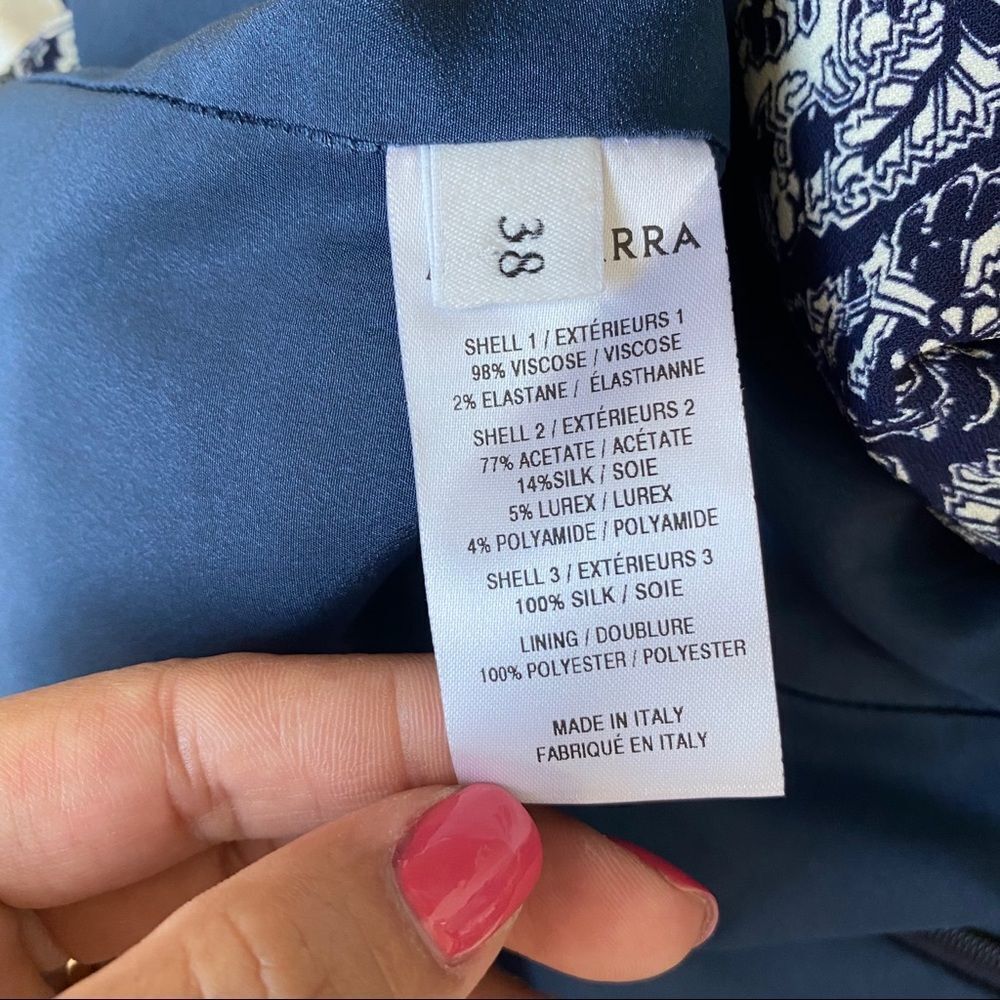 ALTUZARRA as seen on “ Live With Kelley “ Cyrus navy blue paisley midi skirt 6 - Picture 11 of 15